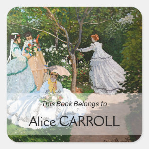 Claude Monet - Frauen im Garten Quadratischer Aufkleber