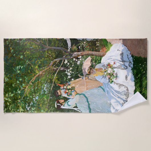 Claude Monet - Frauen im Garten Strandtuch (Vorderseite)