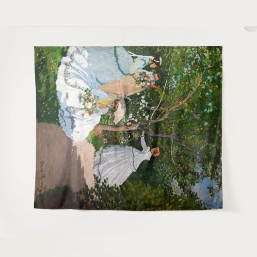 Claude Monet - Frauen im Garten Wandteppich (Vorderseite (Horizontal))