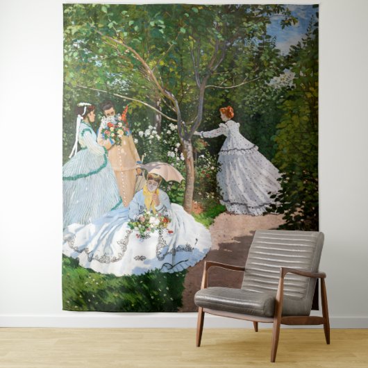Claude Monet - Frauen im Garten Wandteppich (Beispiel)