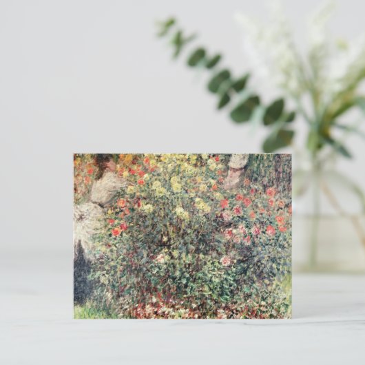 Claude Monet | Frauen in den Blume, 1875 Postkarte (Stehend Vorderseite)