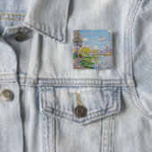 Claude Monet - Frühling an der Seine Button (Beispiel)
