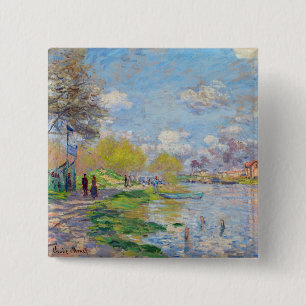 Claude Monet - Frühling an der Seine Button