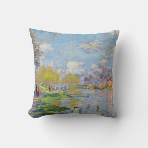 Claude Monet - Frühling an der Seine Kissen