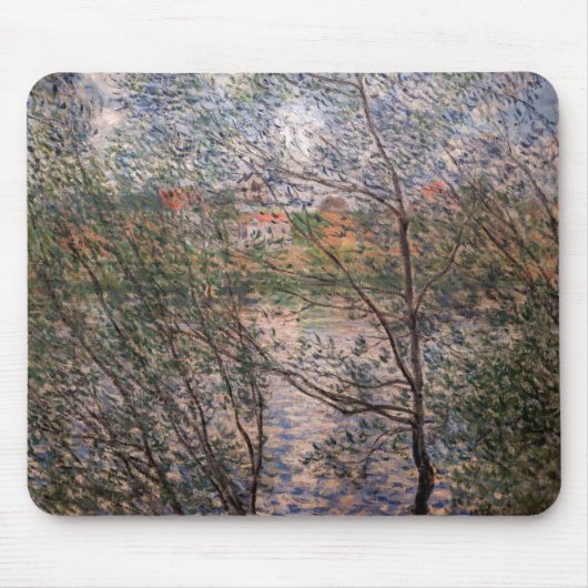 Claude Monet - Frühling durch die Zweige Mousepad (Vorne)