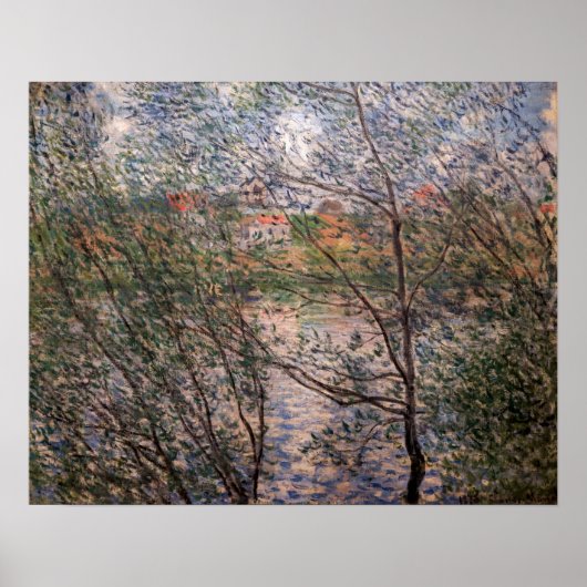 Claude Monet - Frühling durch die Zweige Poster (Vorne)