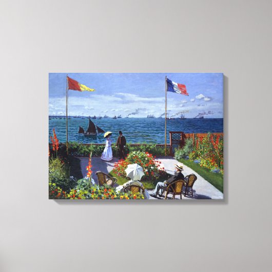 Claude Monet Garden bei Sainte-Adresse Leinwanddruck (Vorderseite)