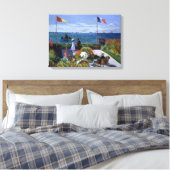 Claude Monet Garden bei Sainte-Adresse Leinwanddruck (Insitu (Schlafzimmer))