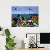Claude Monet Garden bei Sainte-Adresse Poster (Heimbüro)