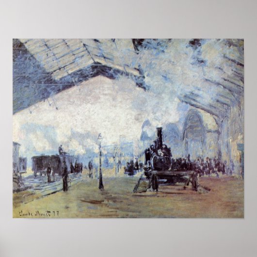 Claude Monet - Gare Saint Lazare in Paris Poster (Vorne)