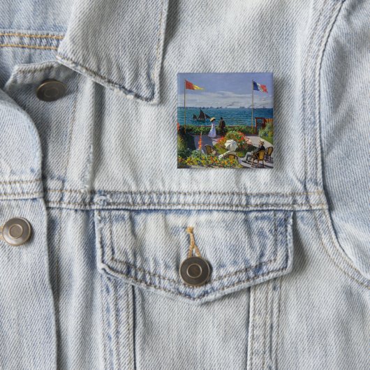 Claude Monet - Garten bei Sainte-Adresse Button (Beispiel)