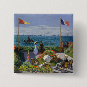 Claude Monet - Garten bei Sainte-Adresse Button
