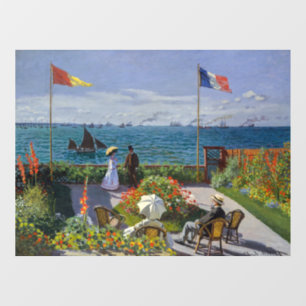 Claude Monet - Garten bei Sainte-Adresse Fensteraufkleber