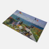 Claude Monet - Garten bei Sainte-Adresse Fußmatte (Schrägansicht)