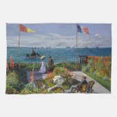 Claude Monet - Garten bei Sainte-Adresse Geschirrtuch (Horizontal)