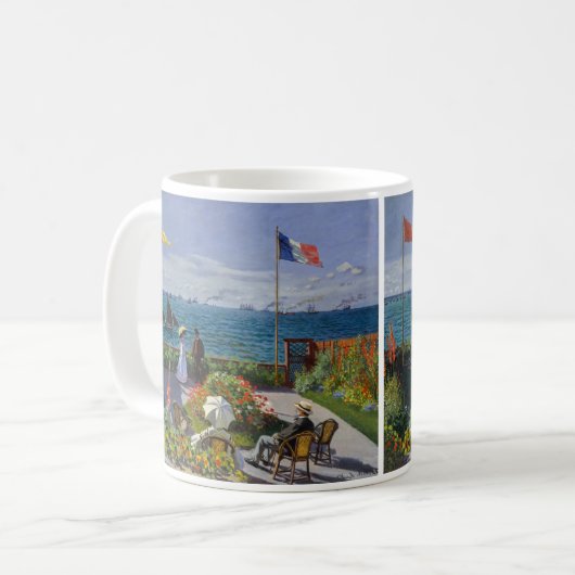 Claude Monet - Garten bei Sainte-Adresse Kaffeetasse (Vorderseite Links)