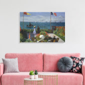 Claude Monet - Garten bei Sainte-Adresse Leinwanddruck (Insitu (Wohnzimmer))
