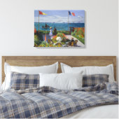 Claude Monet - Garten bei Sainte-Adresse Leinwanddruck (Insitu (Schlafzimmer))