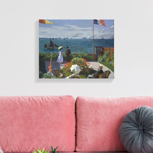 Claude Monet - Garten bei Sainte-Adresse Leinwanddruck (Insitu (Wohnzimmer))