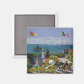 Claude Monet - Garten bei Sainte-Adresse Magnet (Vorderseite/Rückseite)