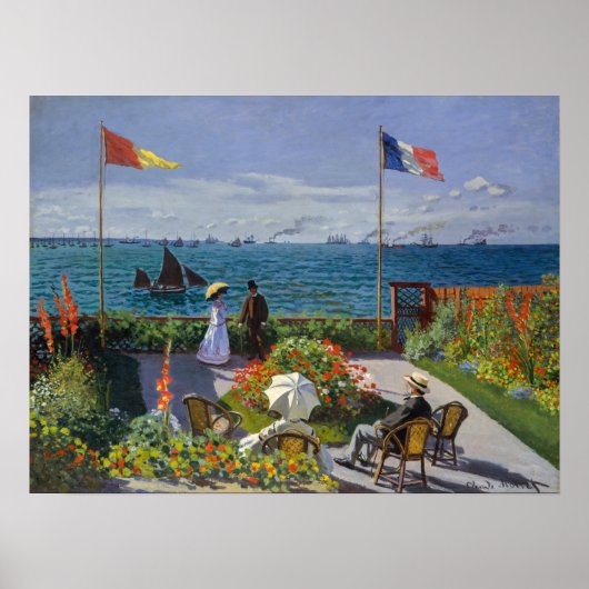 Claude Monet - Garten bei Sainte-Adresse Poster (Vorne)