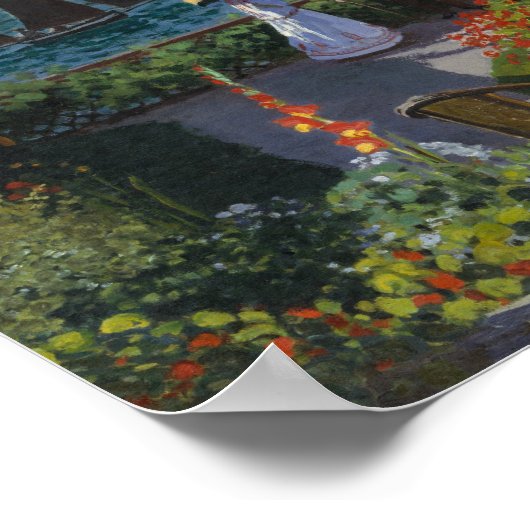 Claude Monet - Garten bei Sainte-Adresse Poster (Ecke)