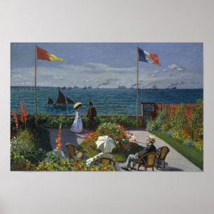 Claude Monet - Garten bei Sainte-Adresse Poster