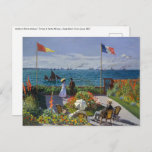 Claude Monet - Garten bei Sainte-Adresse Postkarte<br><div class="desc">Garten bei Sainte-Adresse / Terrasse bei Sainte-Adresse - Claude Monet,  Öl auf Leinwand,  1867</div>