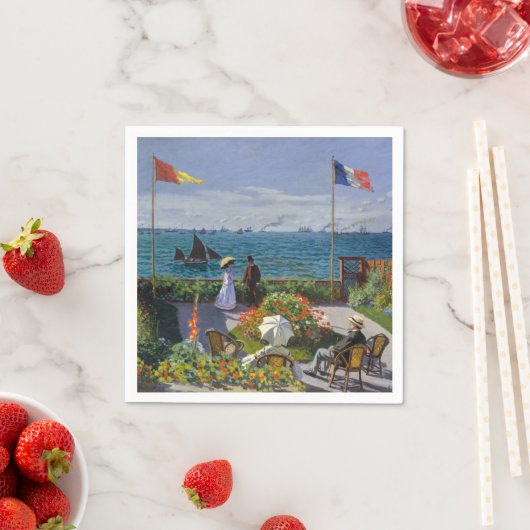 Claude Monet - Garten bei Sainte-Adresse Serviette (Beispiel)