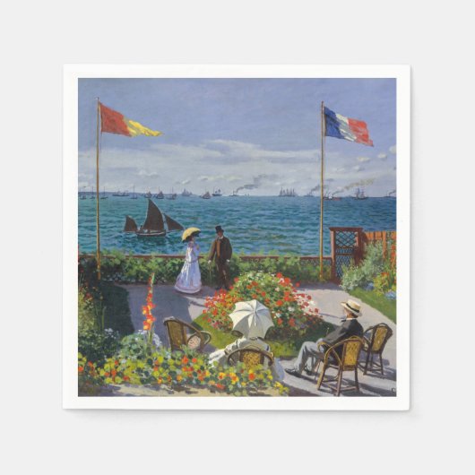 Claude Monet - Garten bei Sainte-Adresse Serviette (Vorderseite)