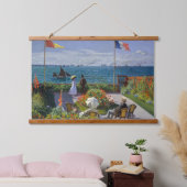 Claude Monet - Garten bei Sainte-Adresse Wandteppich Mit Holzrahmen (Schlafzimmer)