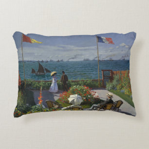 Claude Monet - Garten bei Sainte-Adresse Zierkissen