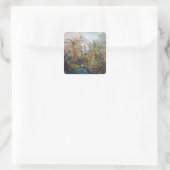 Claude Monet | Garten in Bordighera Quadratischer Aufkleber (Tasche)