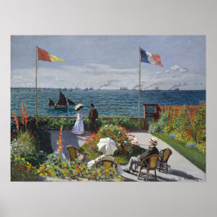 Claude Monet Garten in Sainte-Adresse Kunstprint Poster