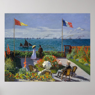 Claude Monet - Garten in Sainte-Adresse Poster