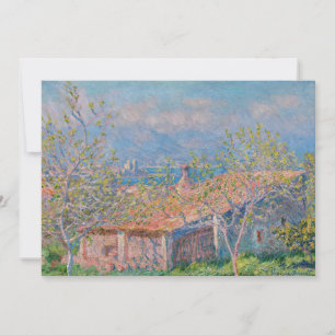 Claude Monet - Gartenhaus bei Antibes Dankeskarte
