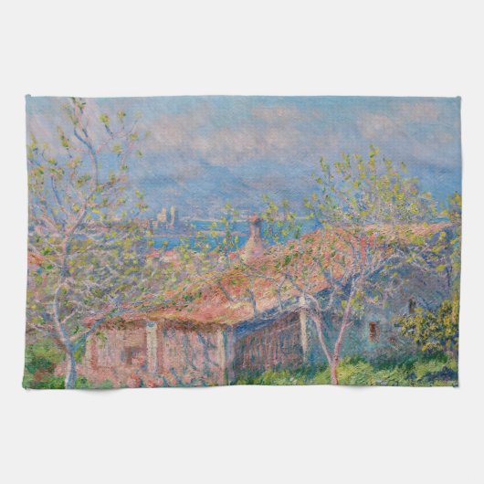 Claude Monet - Gartenhaus bei Antibes Geschirrtuch (Horizontal)