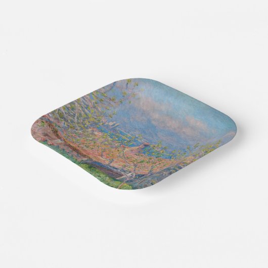 Claude Monet - Gartenhaus bei Antibes Pappteller (Gewinkelt)