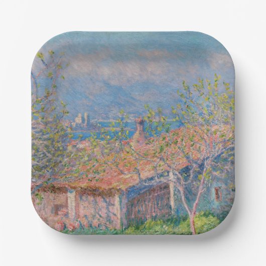 Claude Monet - Gartenhaus bei Antibes Pappteller (Vorderseite)