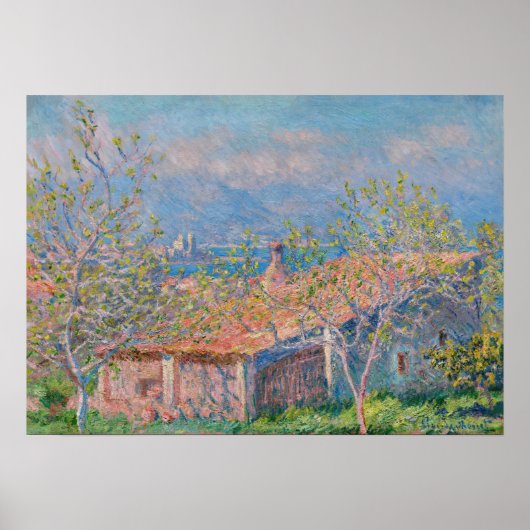 Claude Monet - Gartenhaus bei Antibes Poster (Vorne)