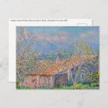 Claude Monet - Gartenhaus bei Antibes Postkarte<br><div class="desc">Gardener's House at Antibes / Maison de jardinier à Antibes - Claude Monet,  Oil on Leinwand,  1888</div>