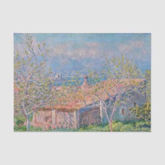 Claude Monet - Gartenhaus bei Antibes Seidenpapier (Vorderseite)