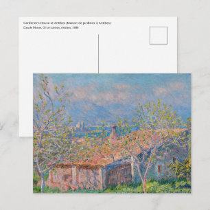 Claude Monet - Gärtnerhaus in Antibes Postkarte
