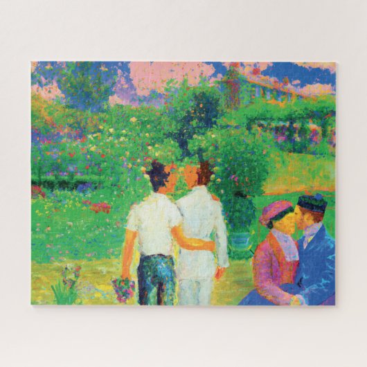 Claude Monet Gay Lovers AI Generiert Puzzle (Horizontal)