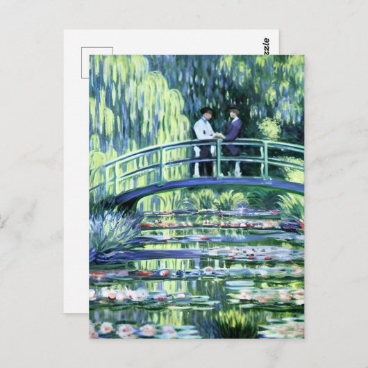 Claude Monet Gay Lovers im Garten Postkarte (Vorne/Hinten)