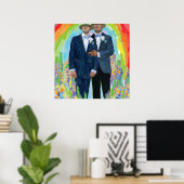 Claude Monet Gay Wedding AI Poster (Heimbüro)