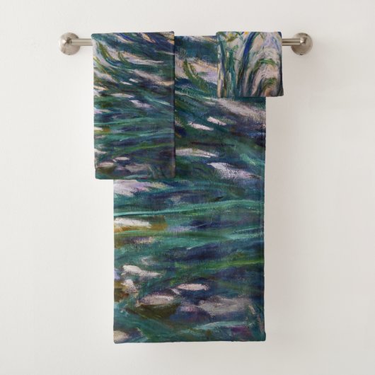 Claude Monet - Gelbe und Lila Irische Badhandtuch Set (Insitu)