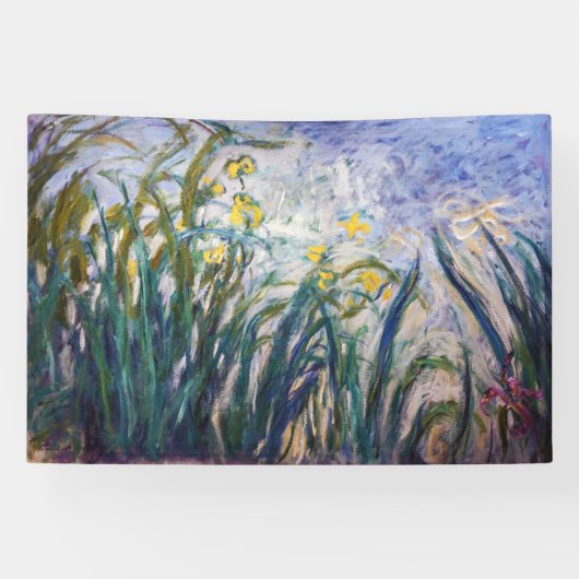 Claude Monet - Gelbe und Lila Irische Banner (Horizontal)
