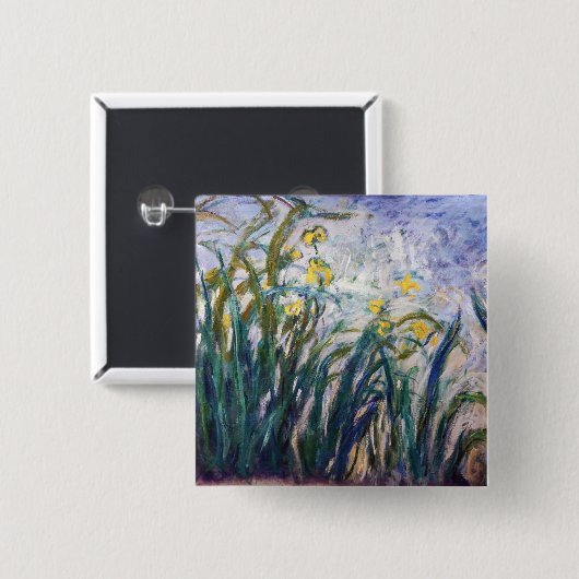 Claude Monet - Gelbe und Lila Irische Button (Vorne & Hinten)