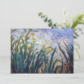 Claude Monet - Gelbe und Lila Irische Einladung (Stehend Vorderseite)
